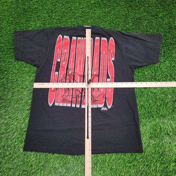 Vintage 1993 Hickory Crawdads Shirt M/L 21x26 Majestic USA - Picture 5 of 15